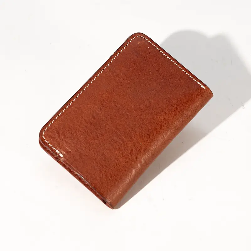 Plånbok i äkta läder i vintagestil